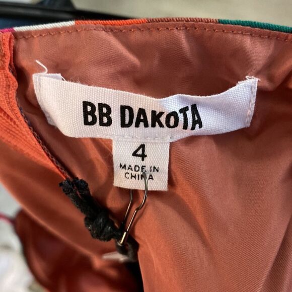 BB DAKOTA multi stripe tie waist no fabric content possible rayon BK103657 - Picture 3 of 4